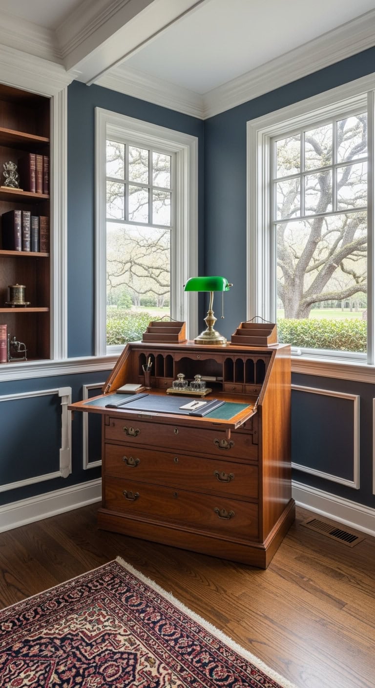 antique corner secretary desk