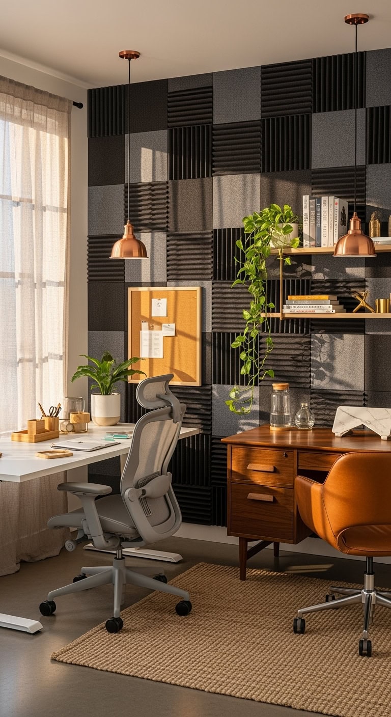 absorb noise visually enhance workspace