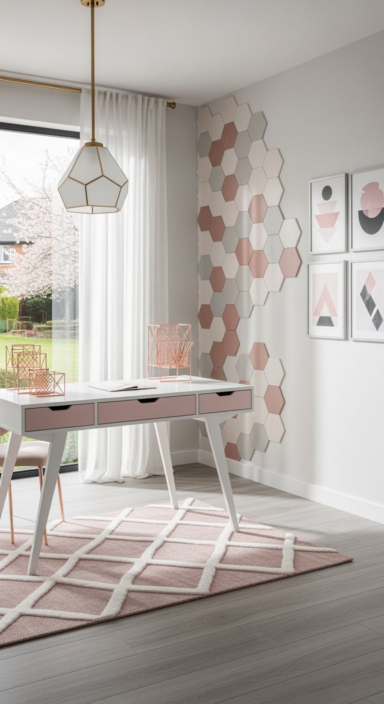 blush geometric modern feminine