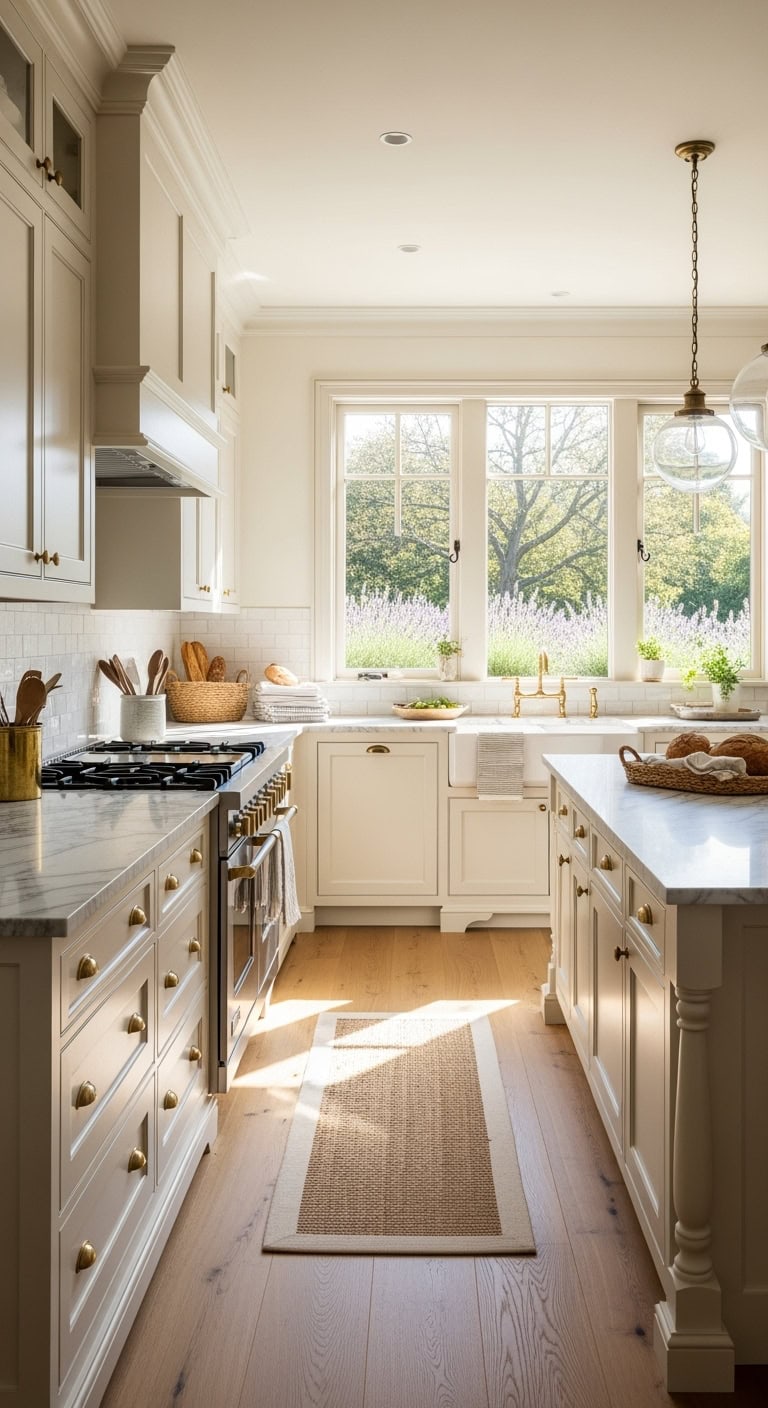 creamy french provincial kitchen