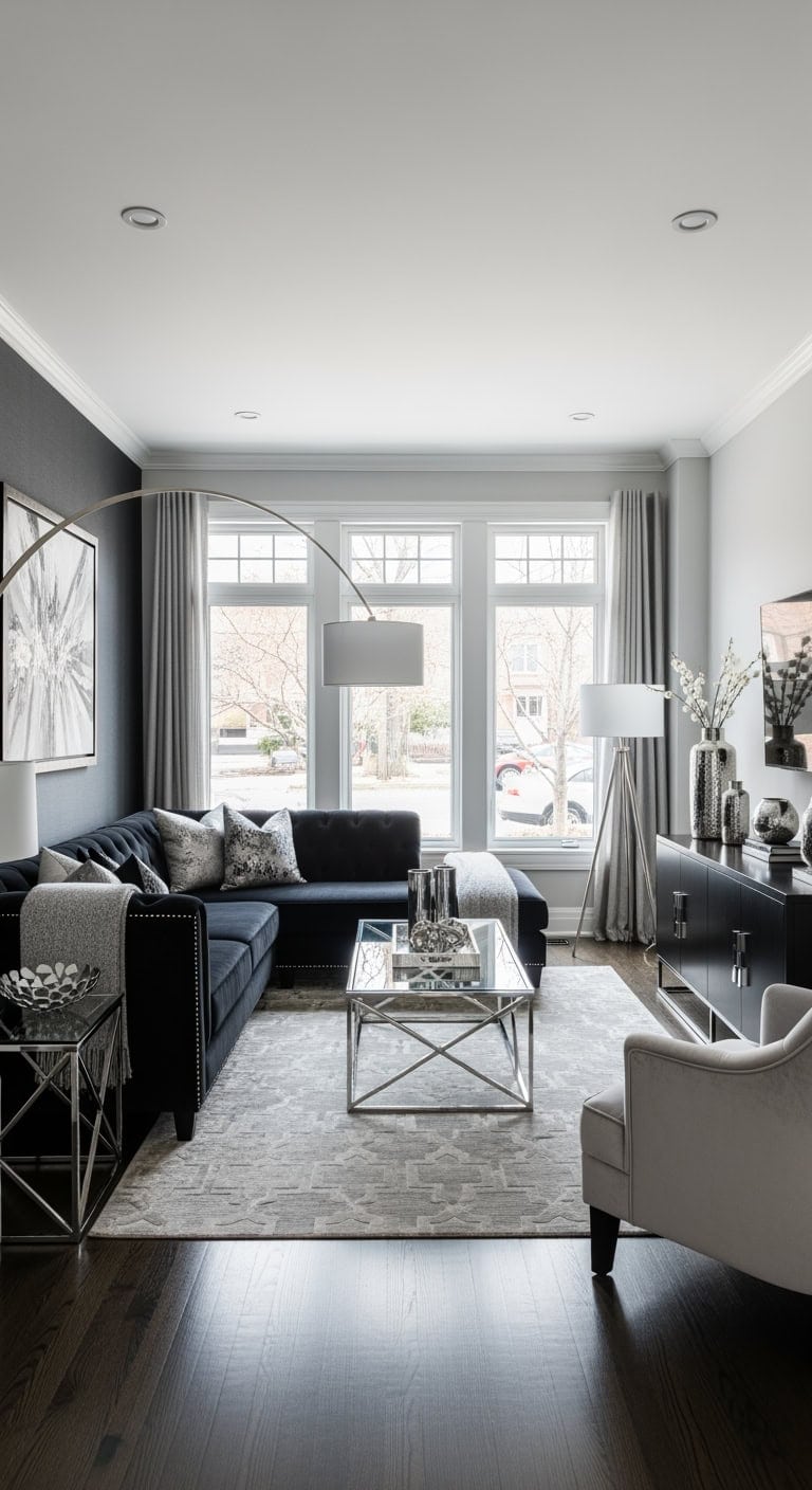 moody luxe black velvet ensemble