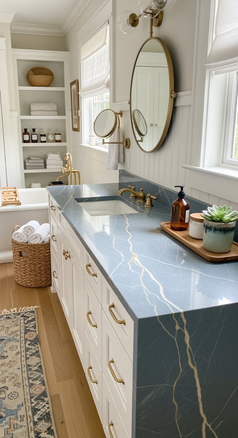 elegant vintage inspired marble countertops