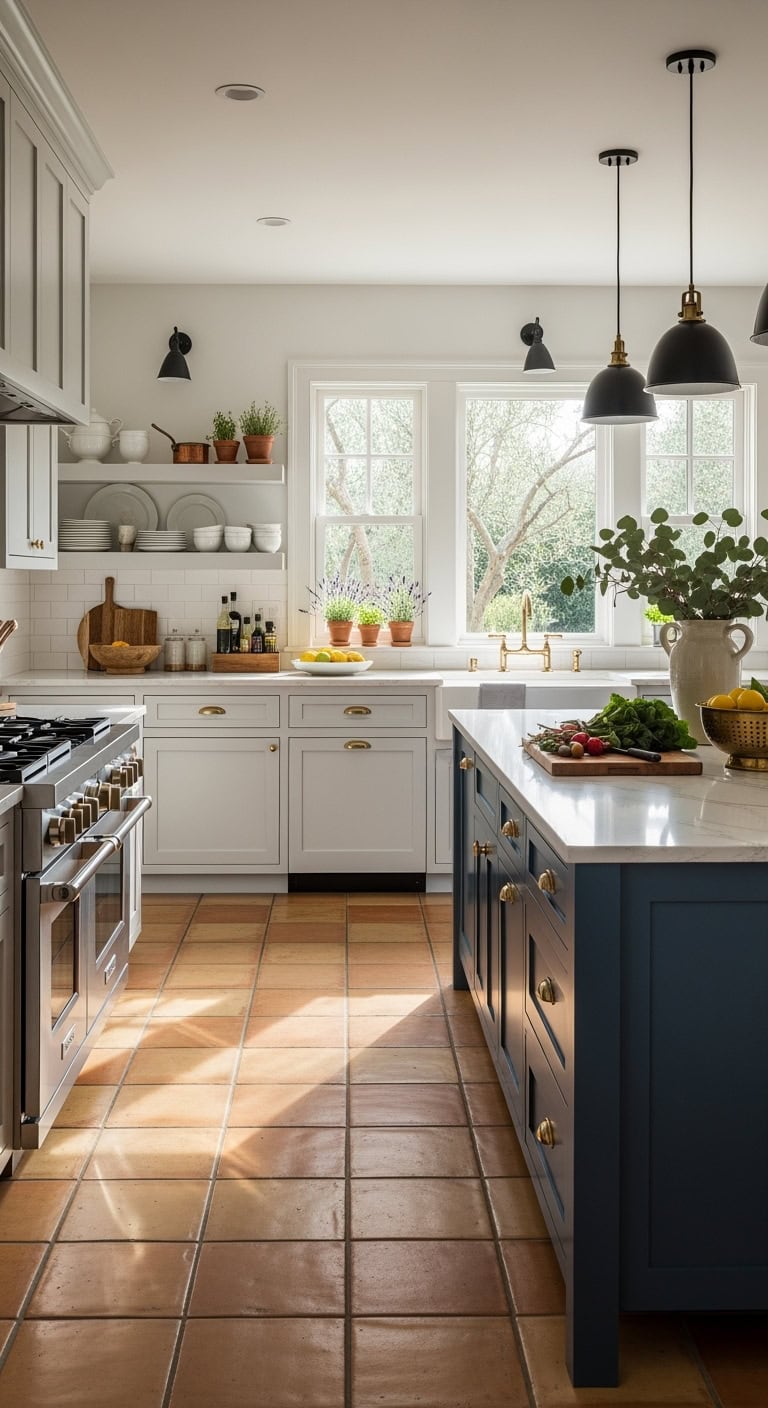 balanced mediterranean inspired kitchen aesthetic