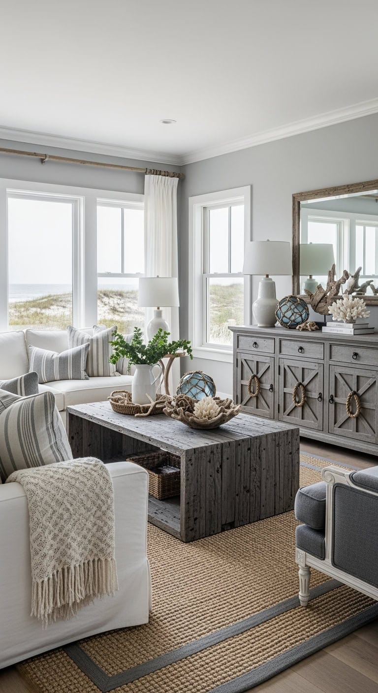 coastal grey with white slipcovers