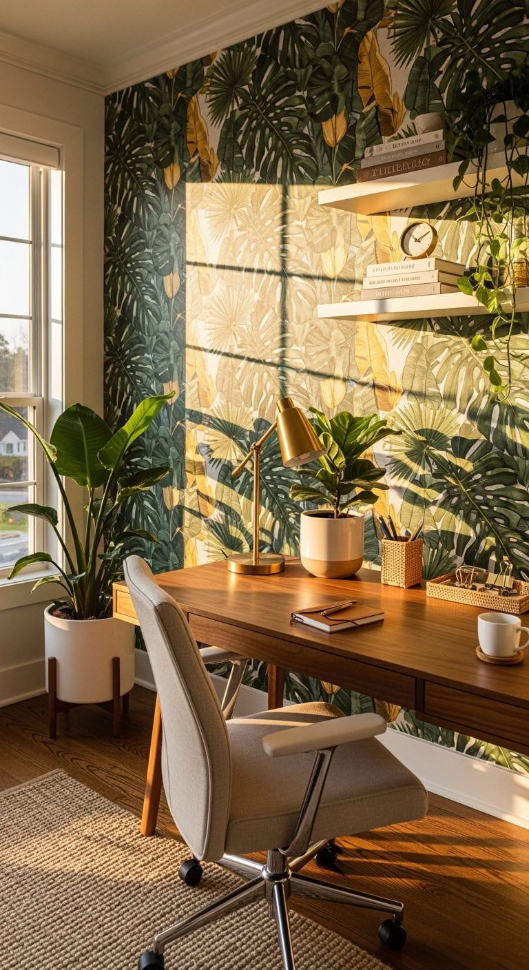 lush energetic sophisticated tropical decor