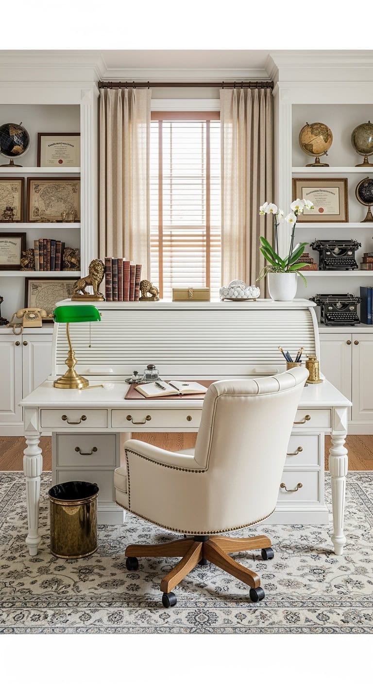 vintage white executive office sanctuary