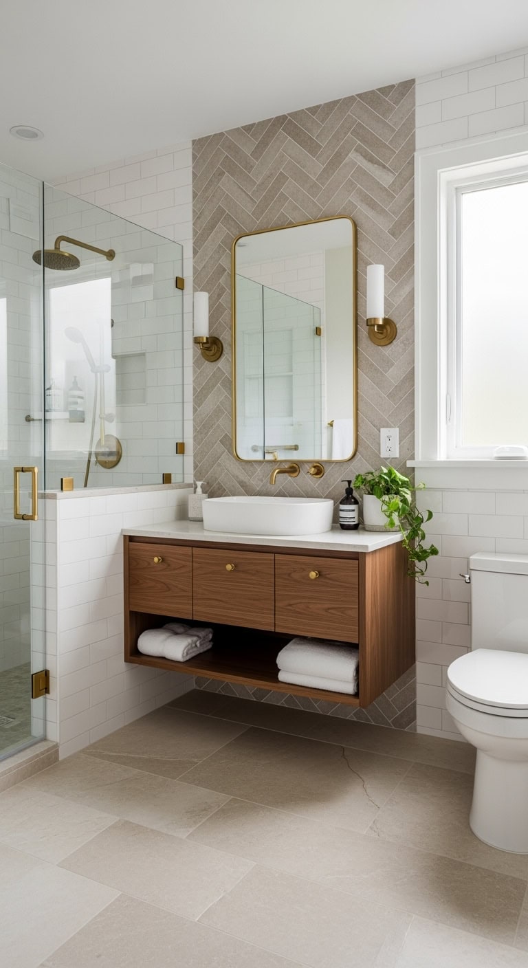 sophisticated textured herringbone beige