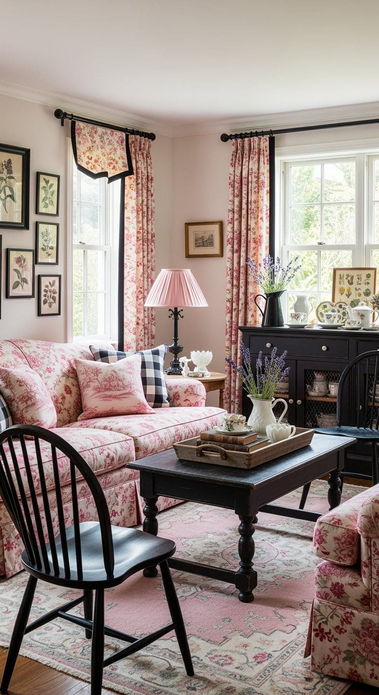 pink chintz black windsor