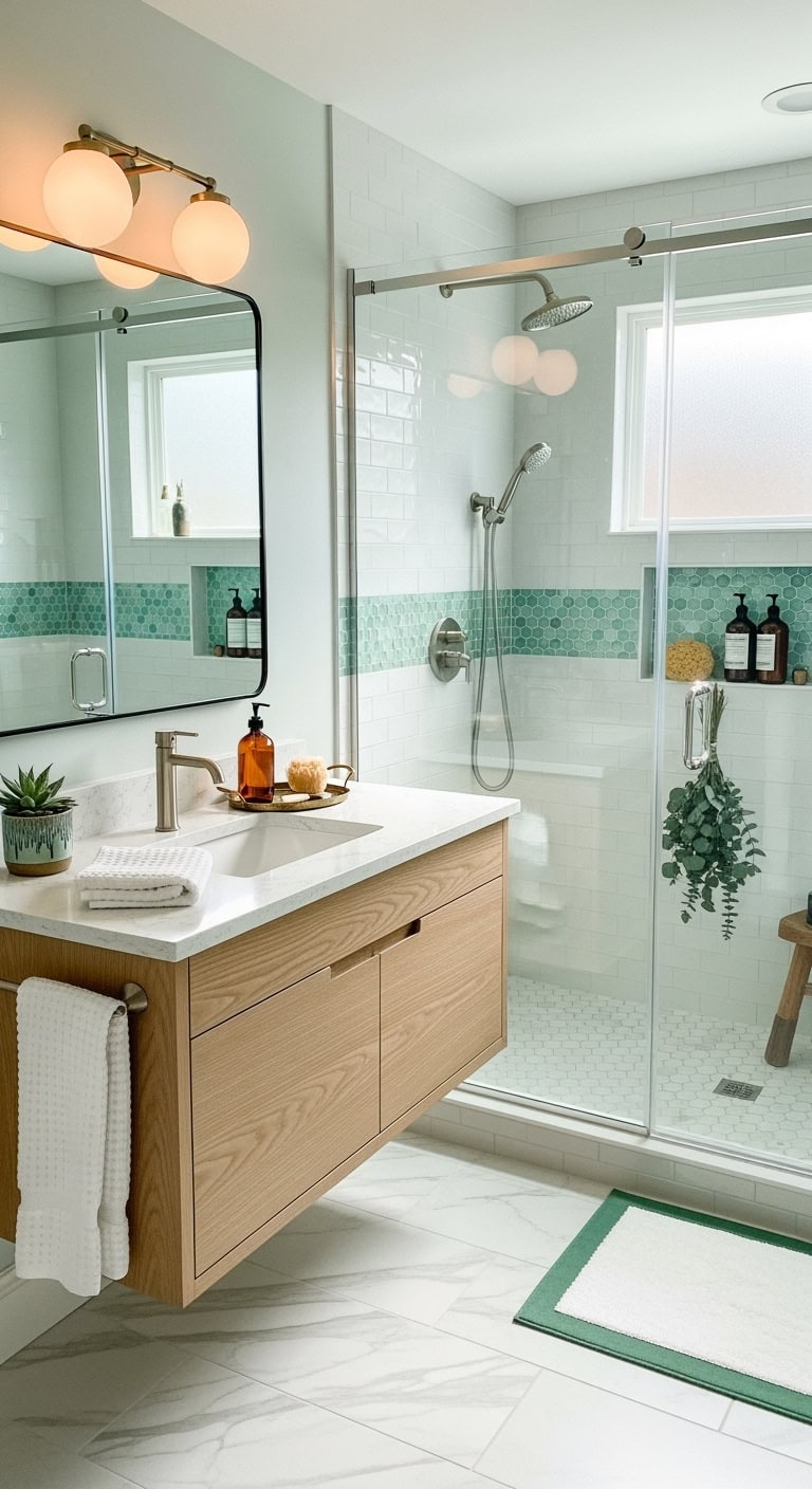 modern mint spa like sanctuary