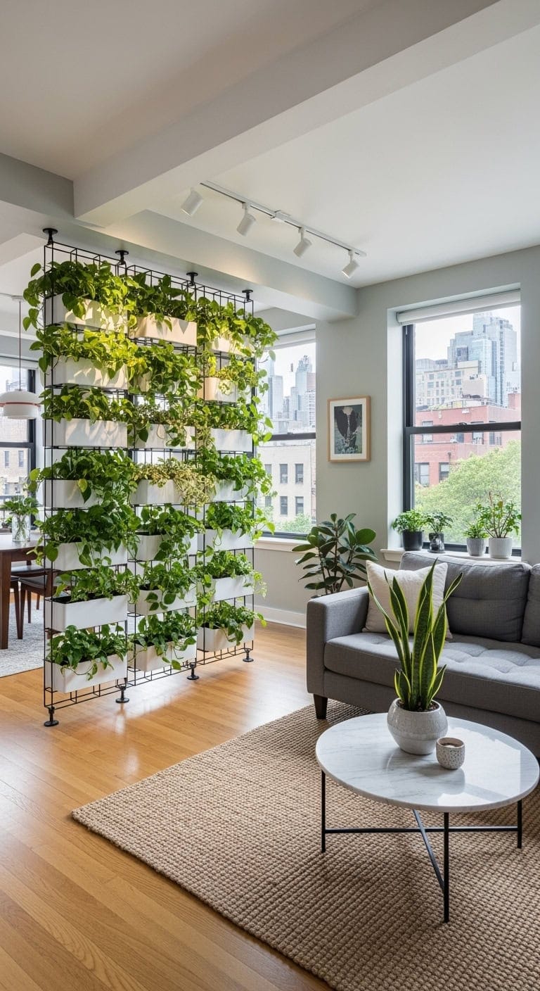living vertical garden divider
