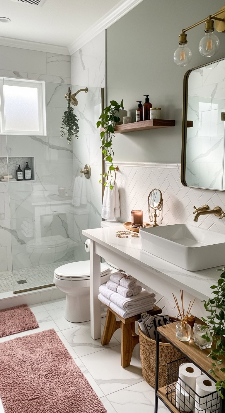 glamorous vanity light transformation ideas