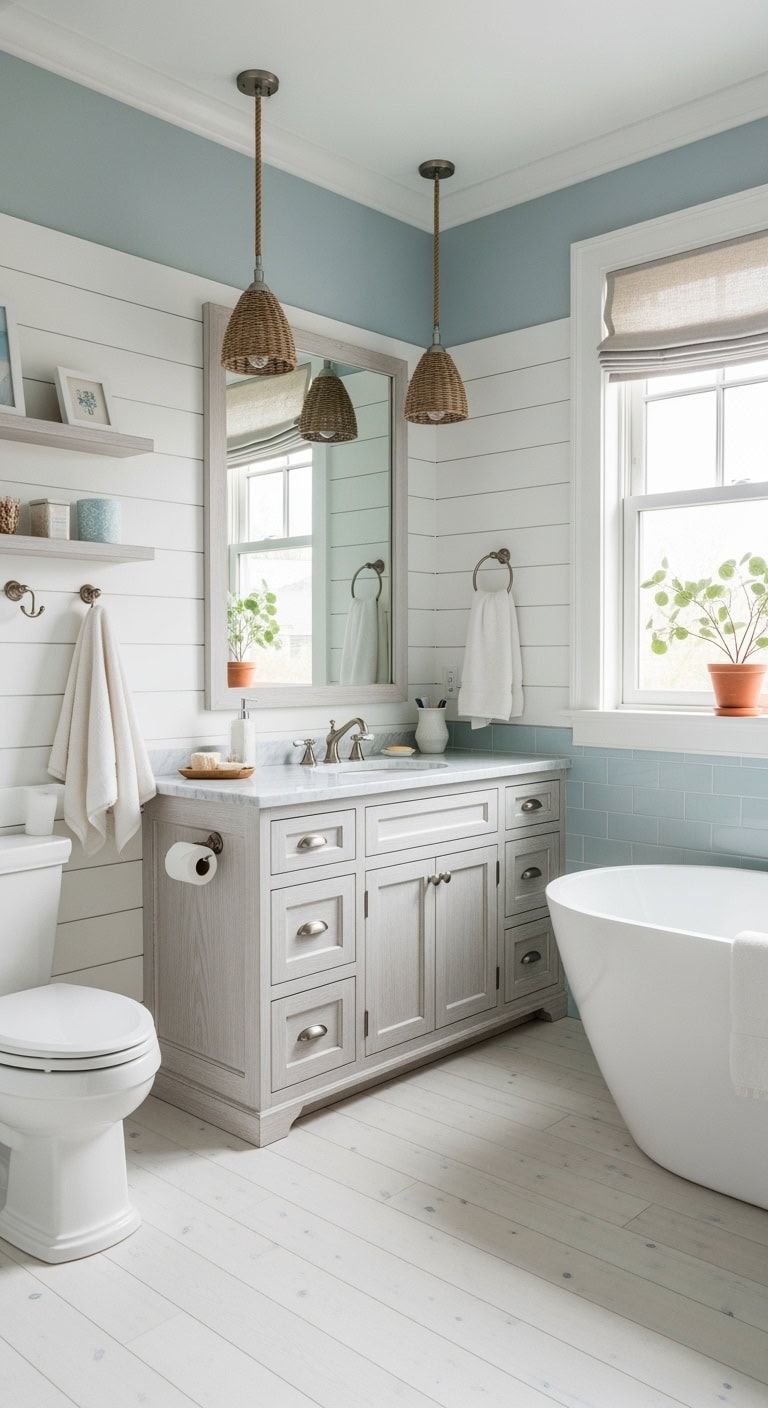 breezy coastal shiplap accents