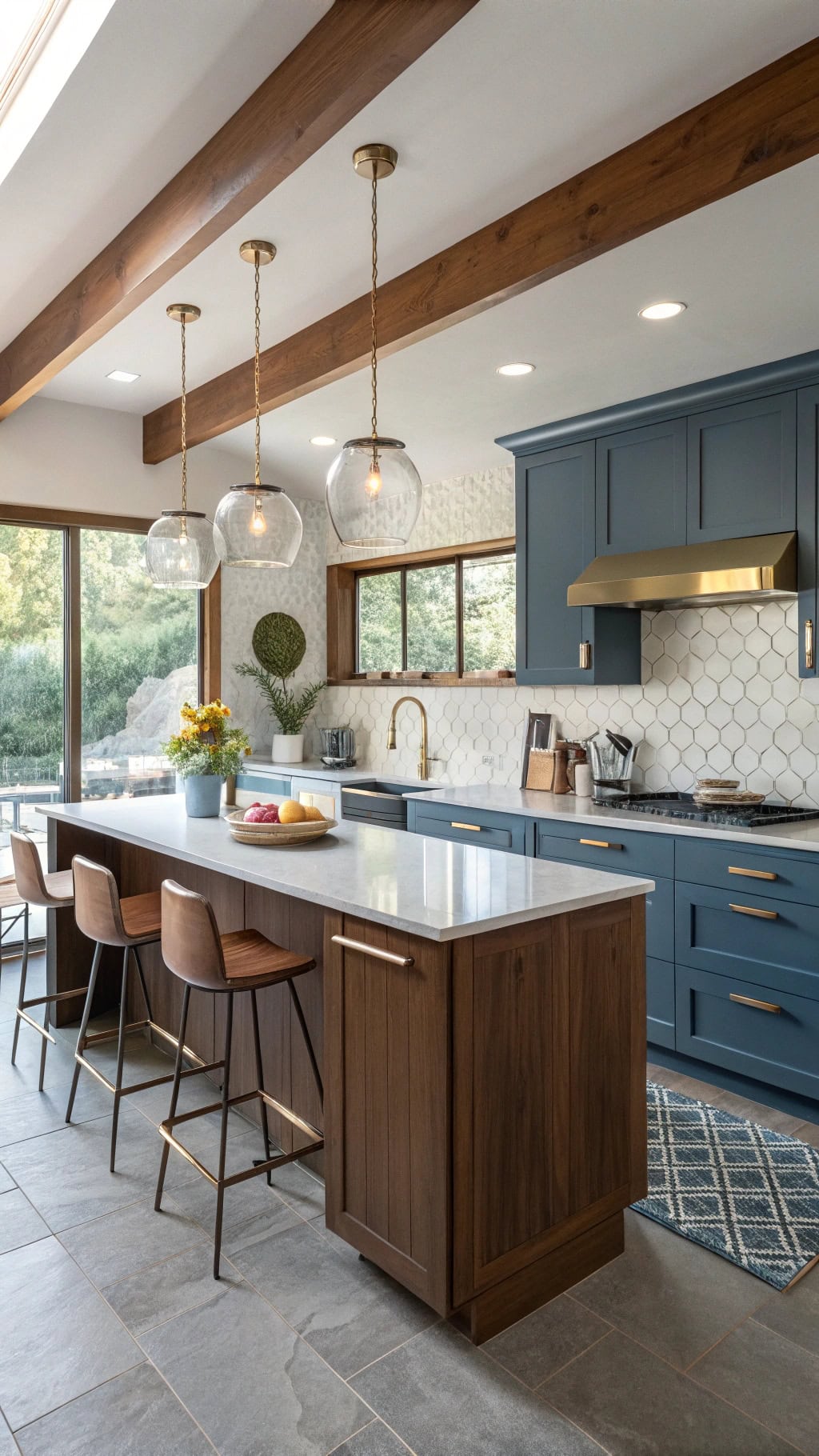 mid century modern kitchen design