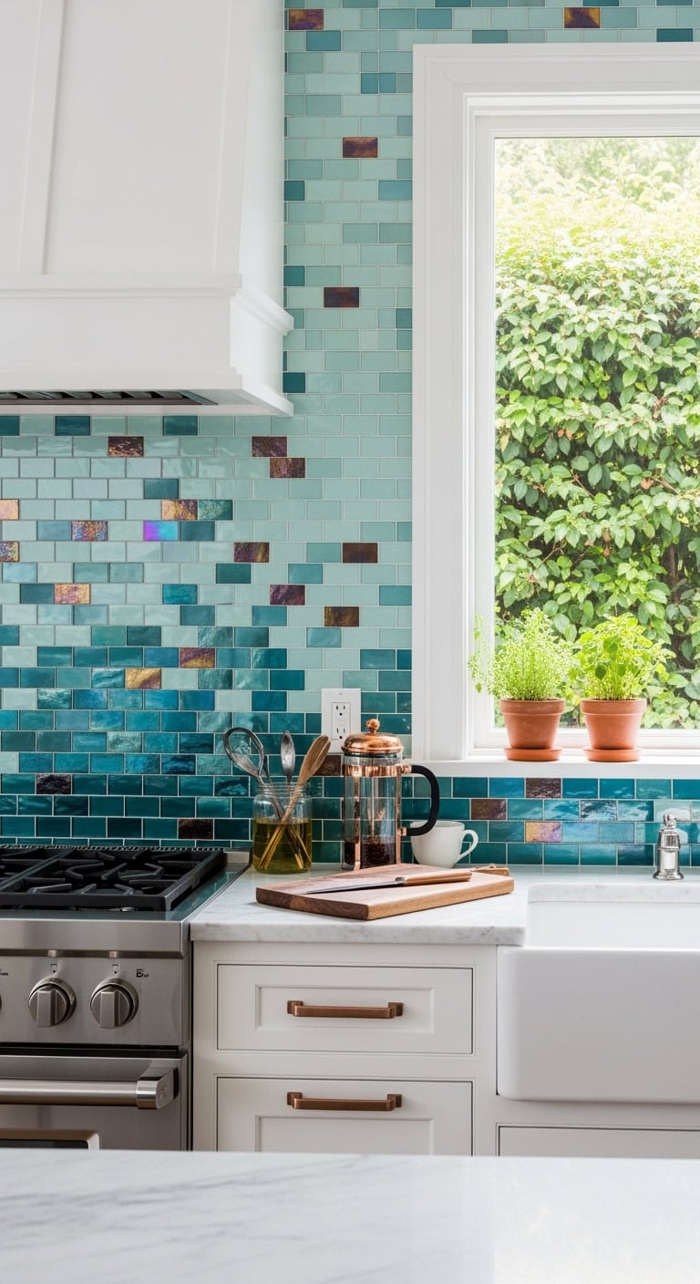 dreamy underwater mosaic color gradients