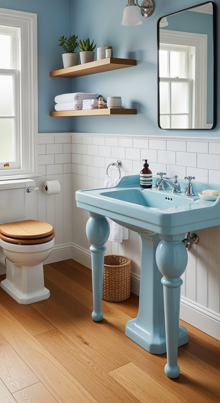 vintage pastel architectural stylish sink basin