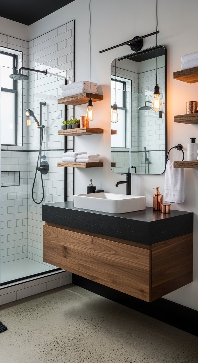 edgy industrial customizable concrete vanity