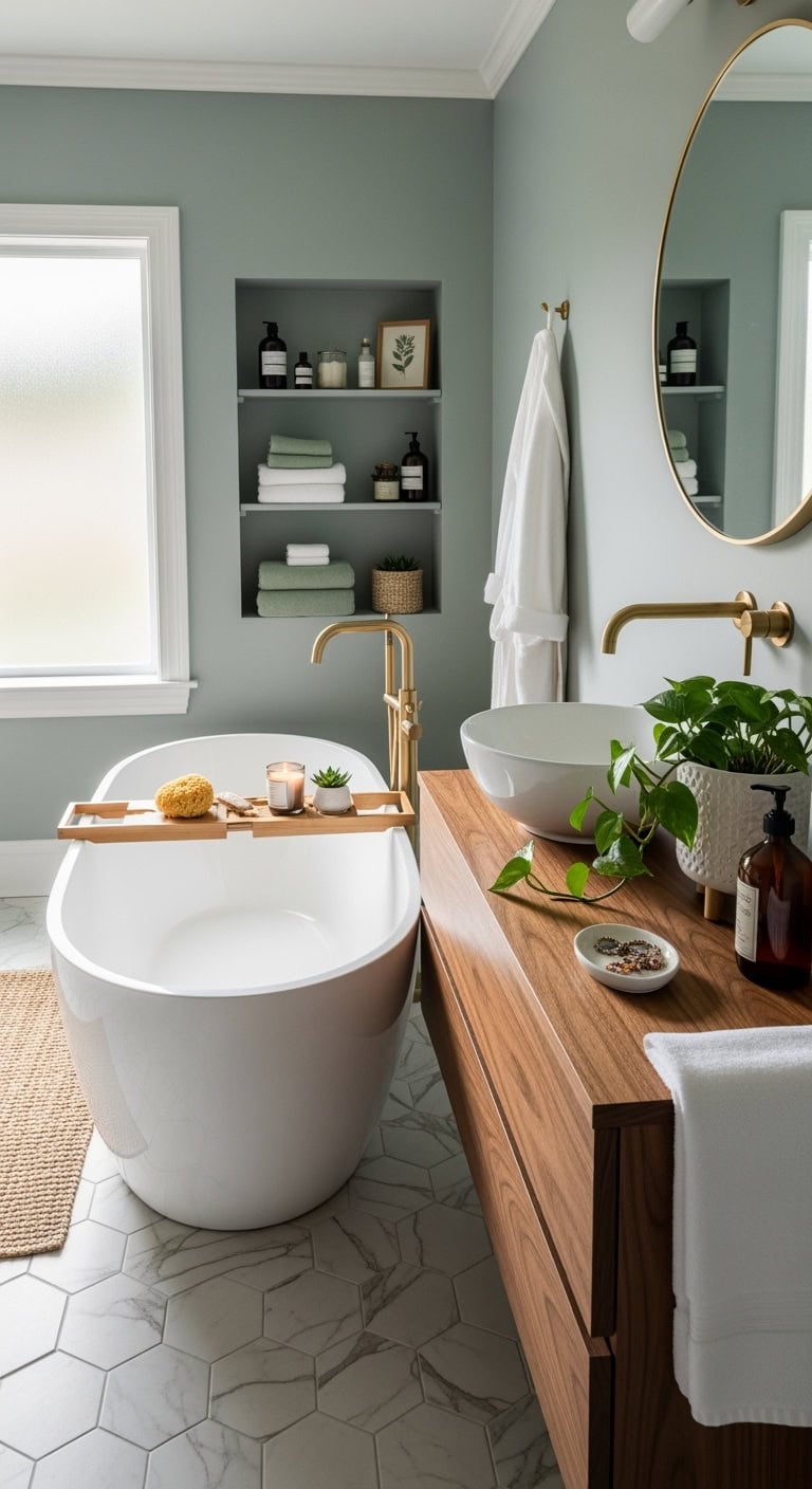 personalized spa like bathtub retreat