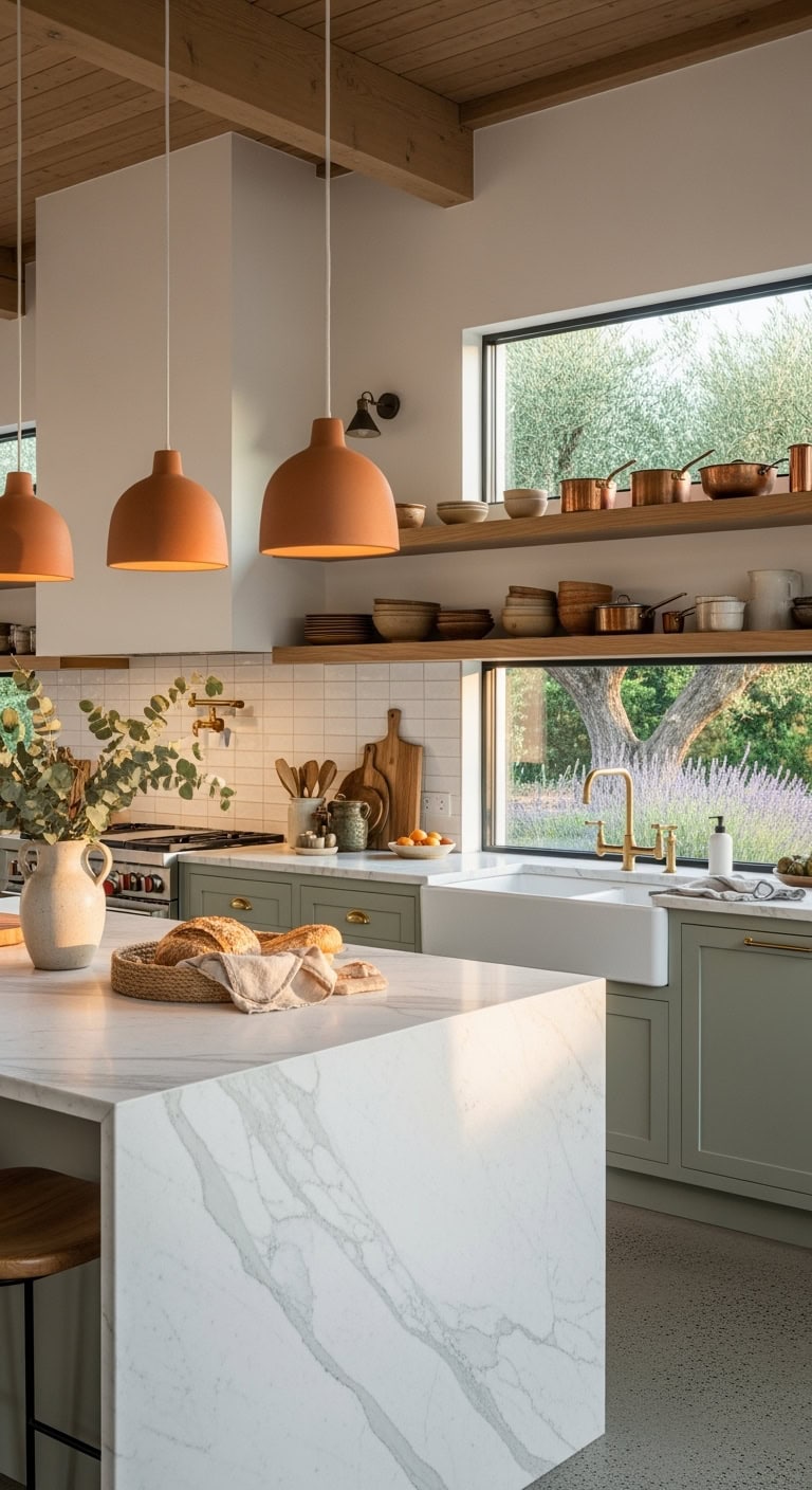 warm earthy handcrafted terracotta pendant lighting