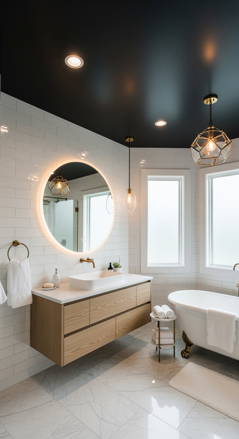 dramatic illusionary mirror ceiling reflection