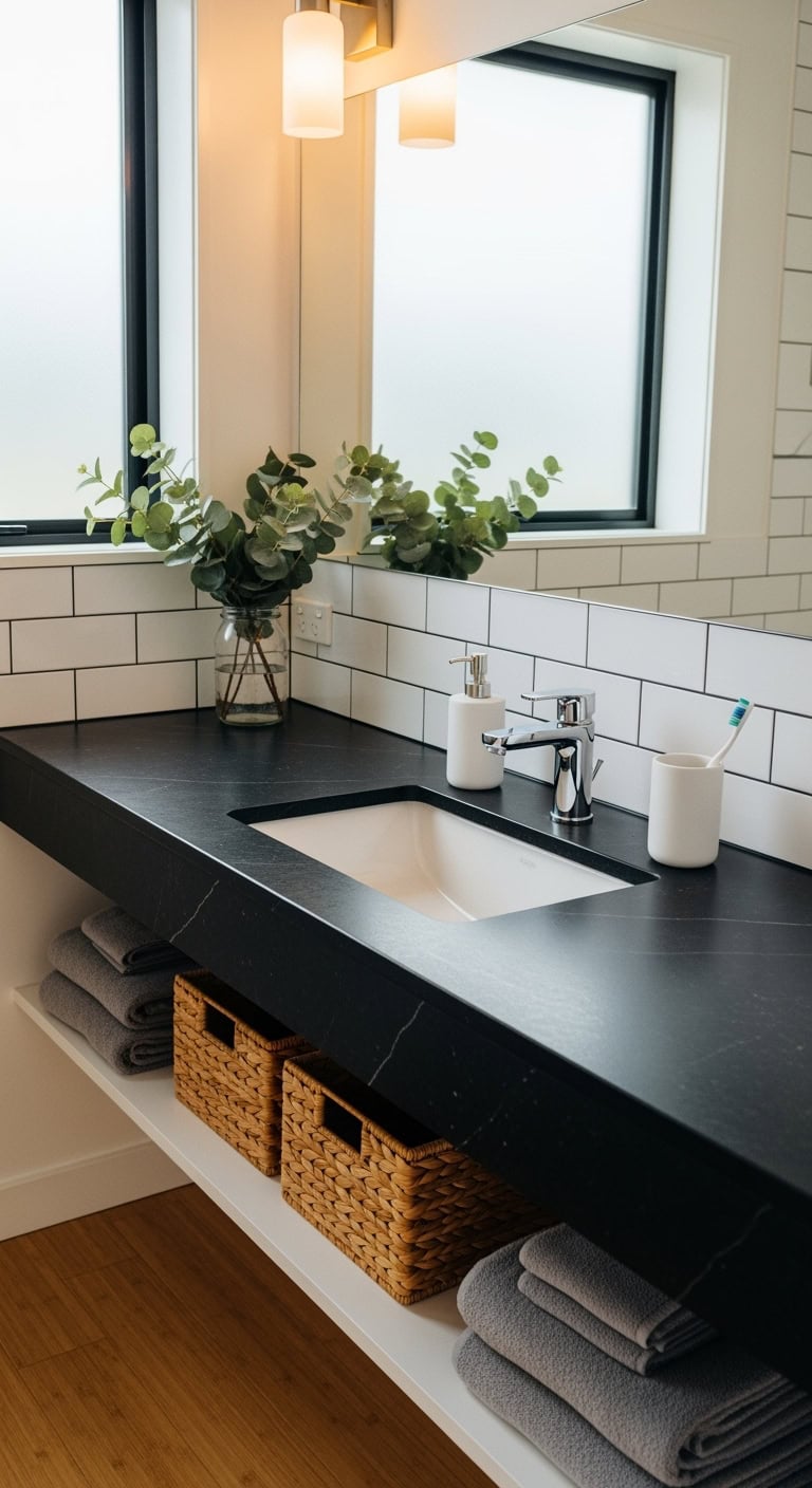stylish budget friendly black laminate countertops