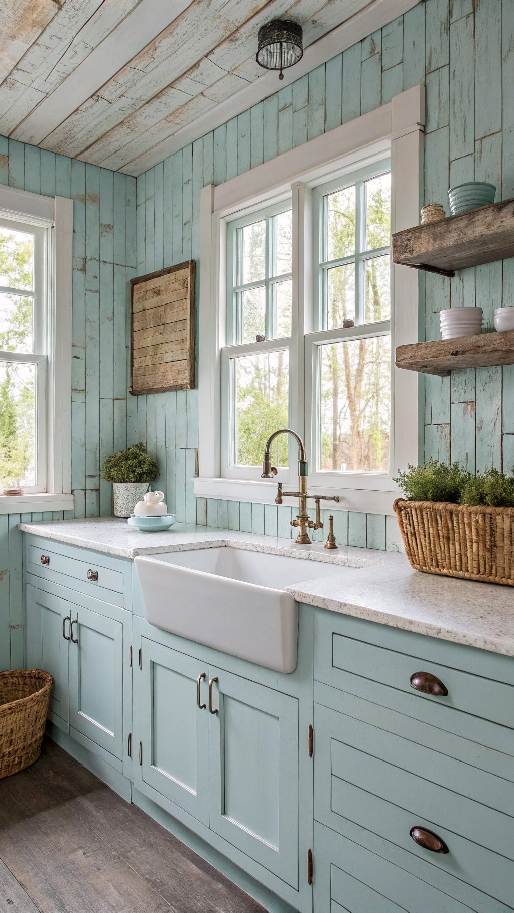 distressed wood paneling charm