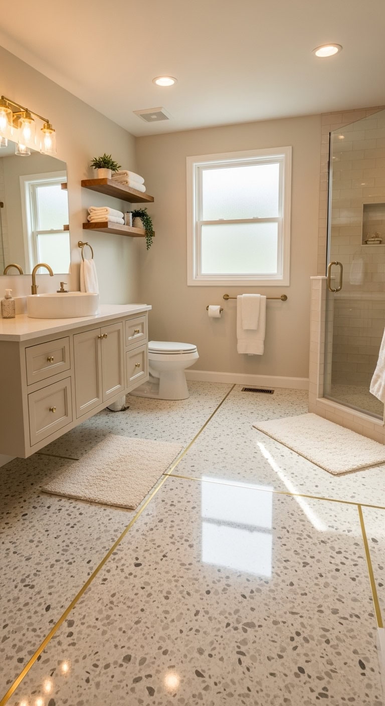 warm speckled luxurious versatile terrazzo