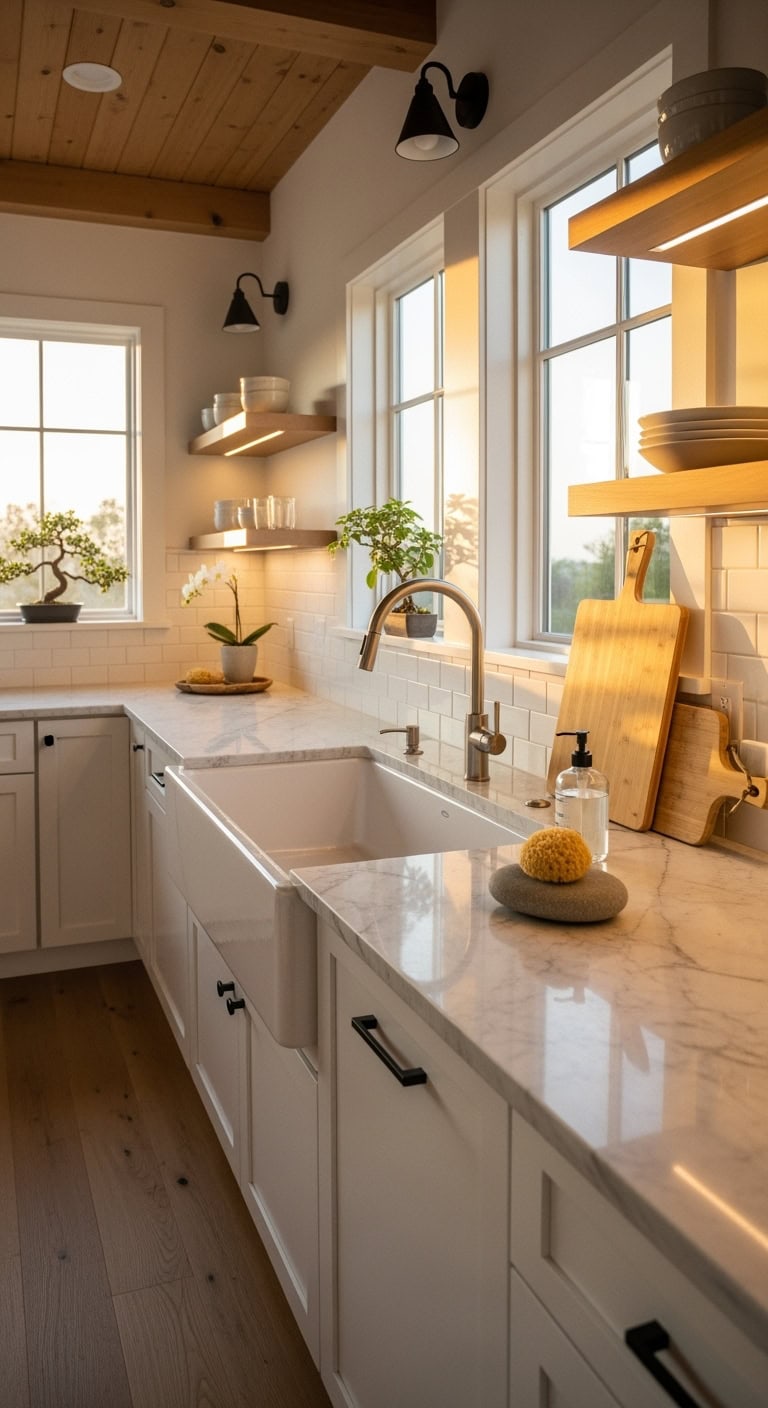 mindful kitchen sink serenity