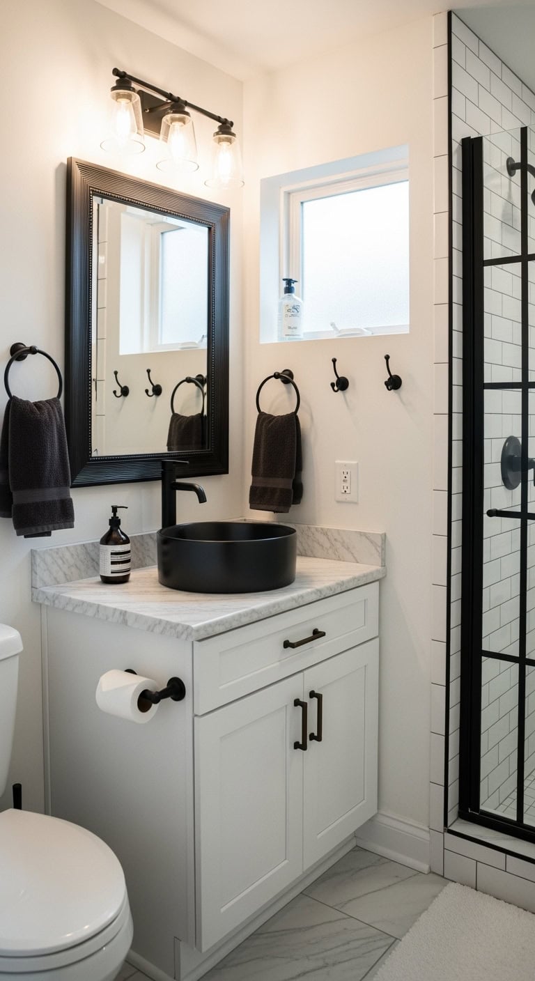 sophisticated chic black hardware accents