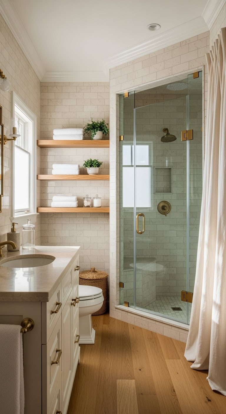sophisticated serene seafoam glass shower