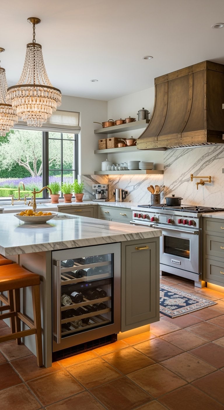 sophisticated terracotta luxury kitchen design