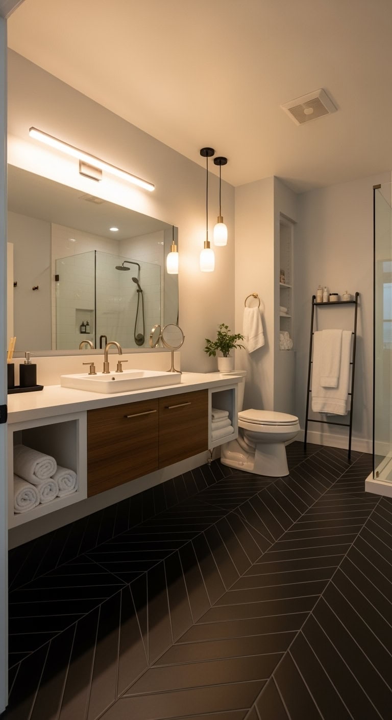 dramatic black tile sophistication