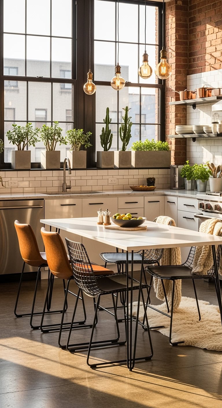 industrial chic kitchen vibe