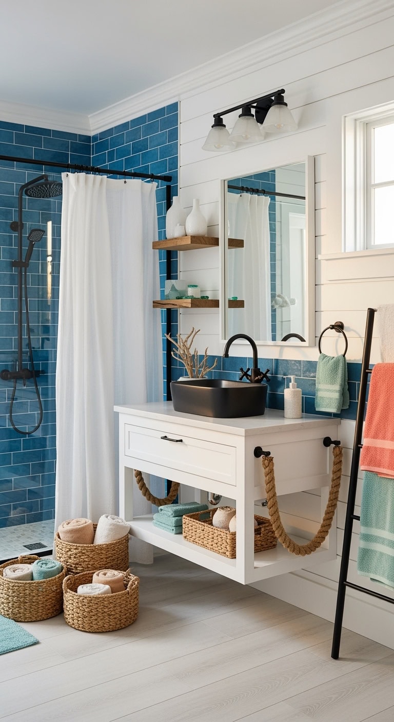 modern coastal bathroom twist
