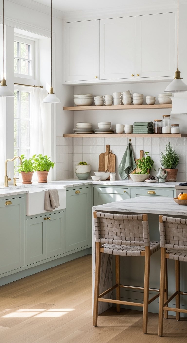 scandinavian mint kitchen design