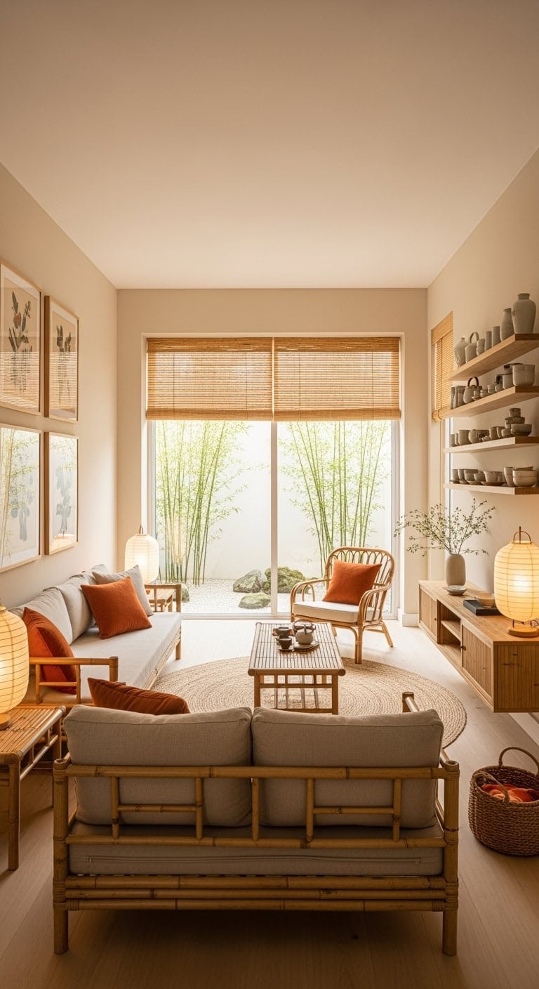 japandi bamboo beige oasis