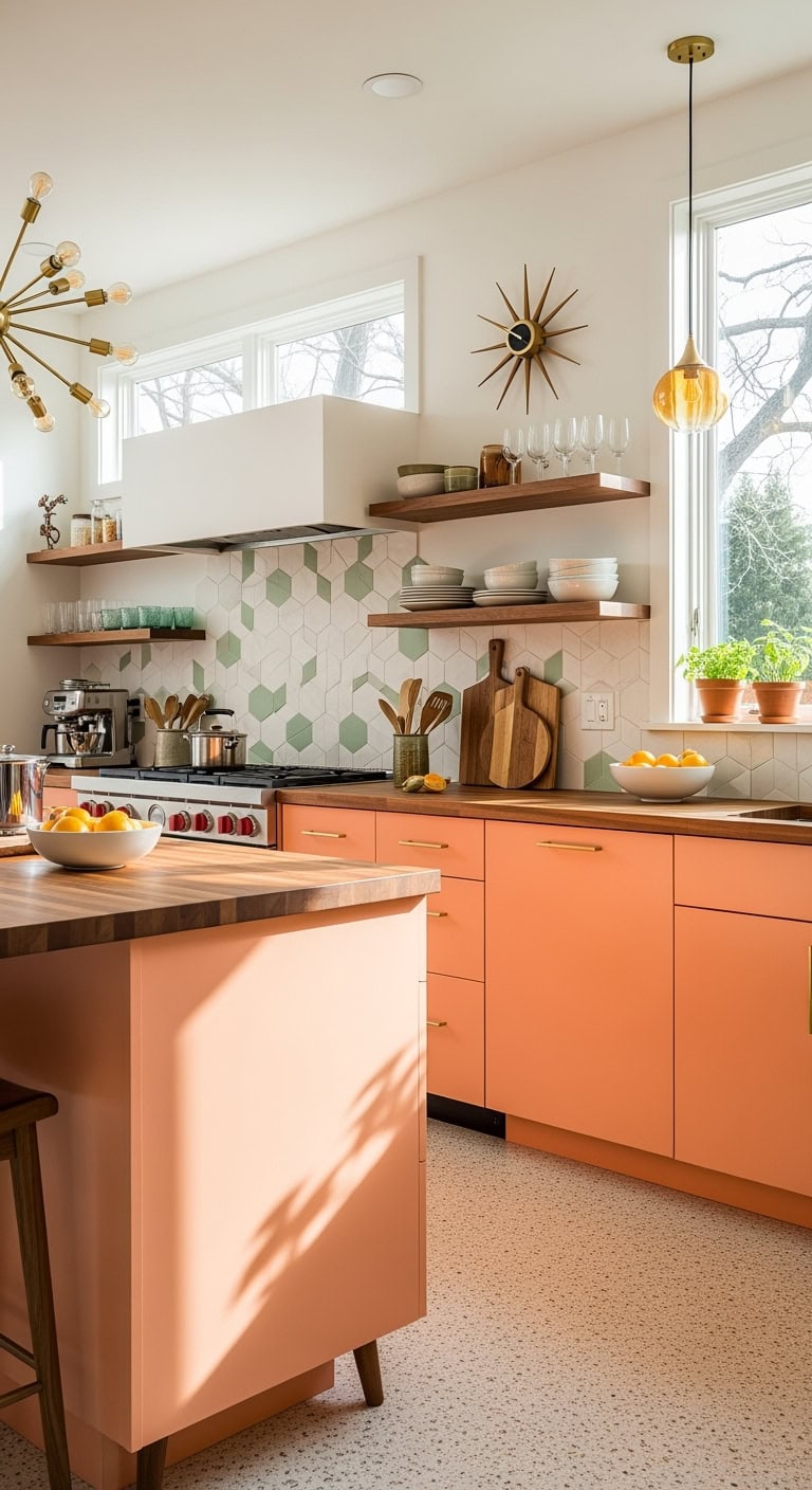 retro sophistication with peach