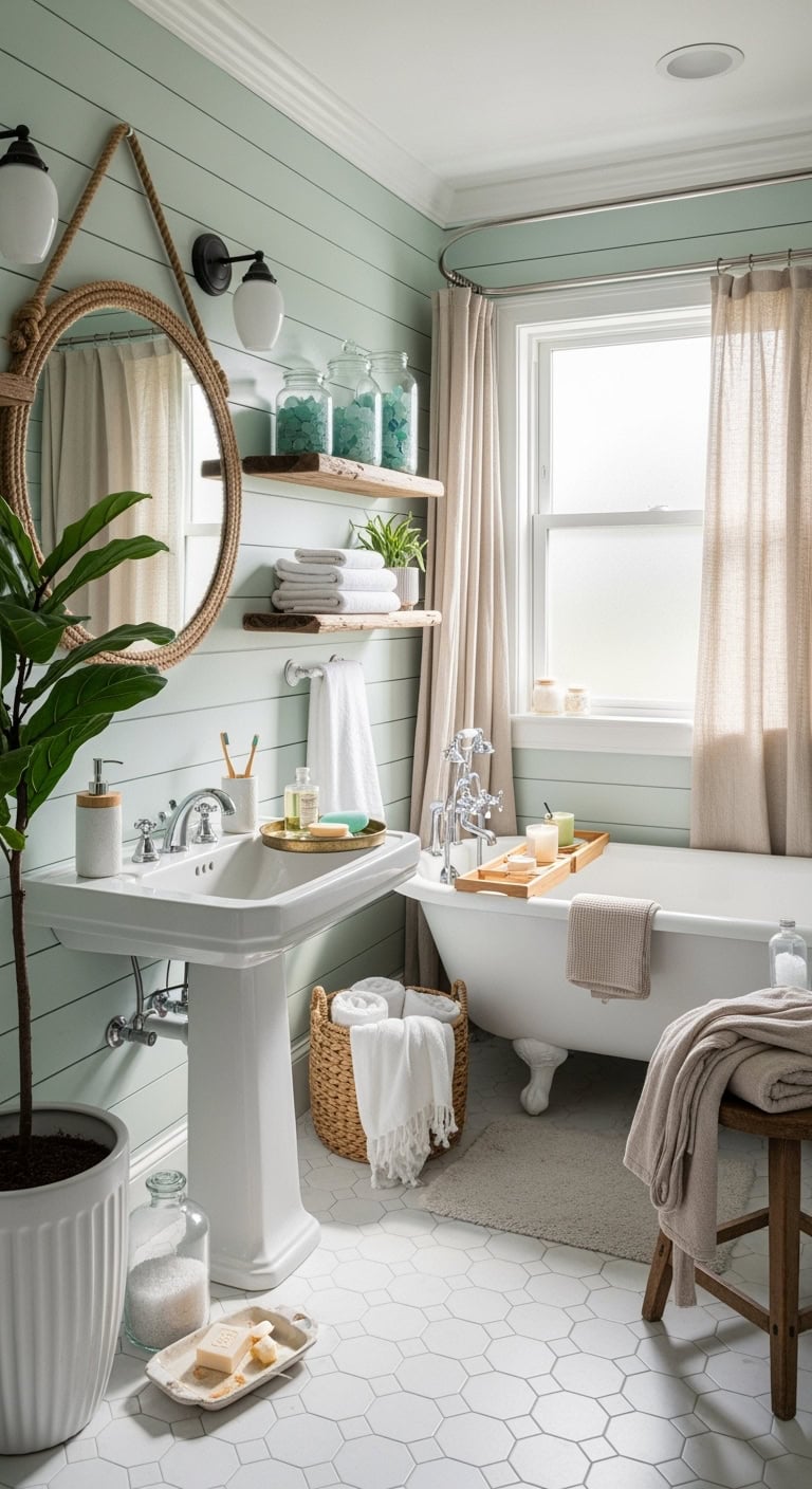 coastal cottage bathroom transformation inspiration