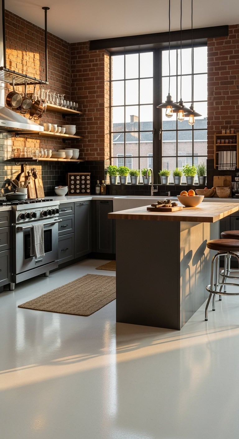 chic industrial kitchen design