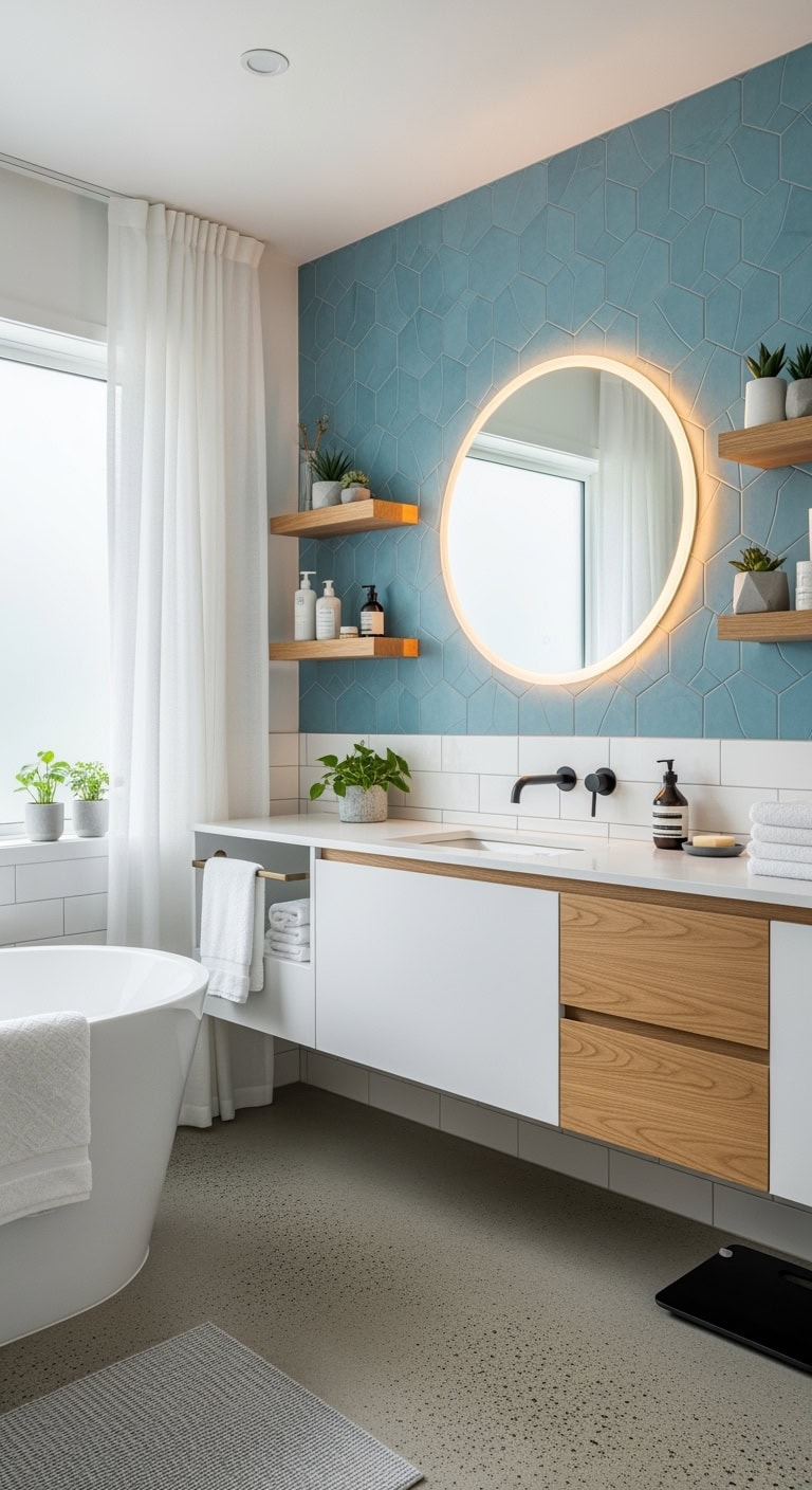 modern minimalist powder blue