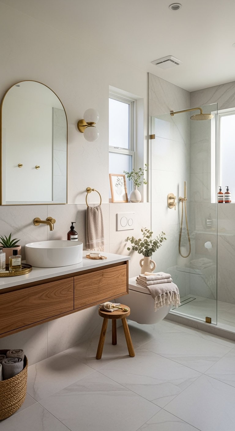 sophisticated stylish bathroom centerpiece