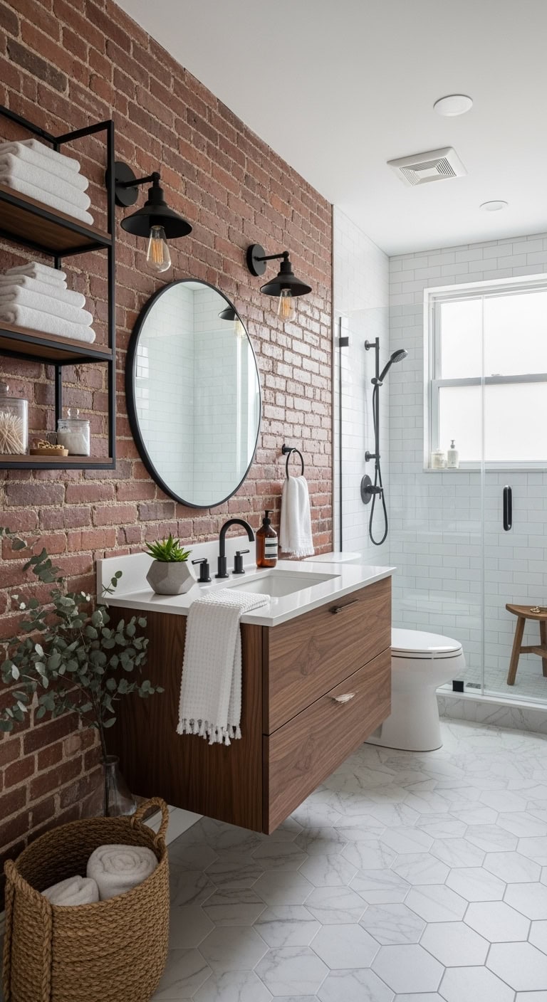 urban industrial bathroom chic
