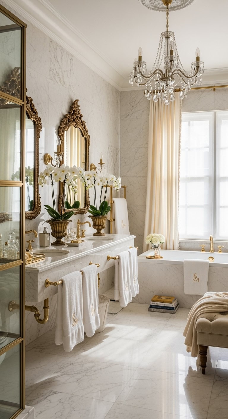opulent maximalist bathroom power statement