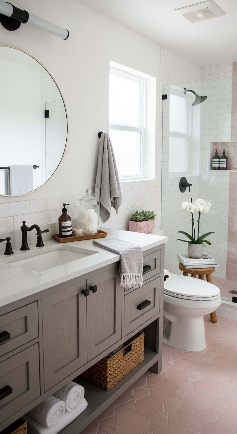 vintage blush tile balance necessity