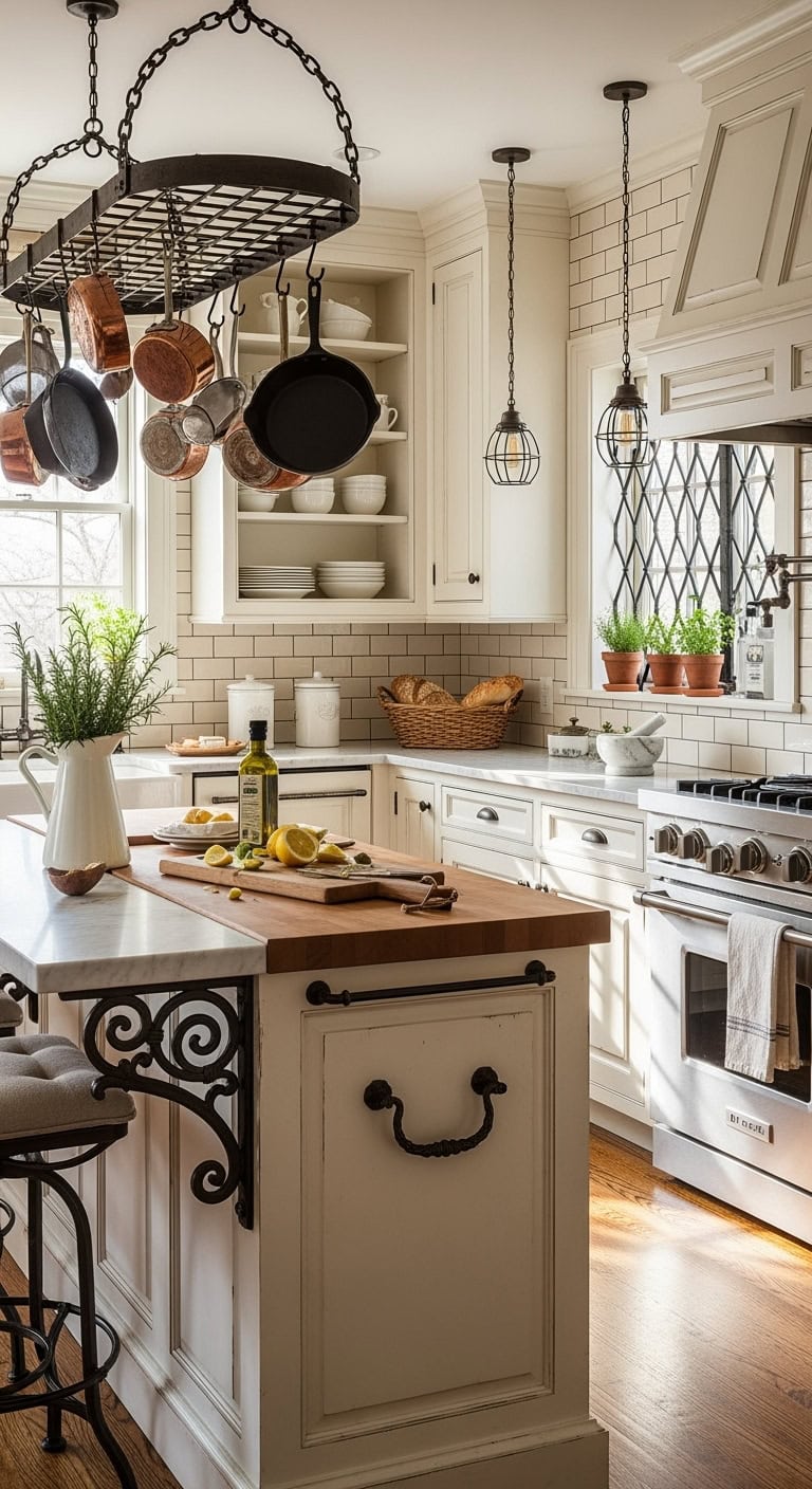 charming and sophisticated wrought iron accents