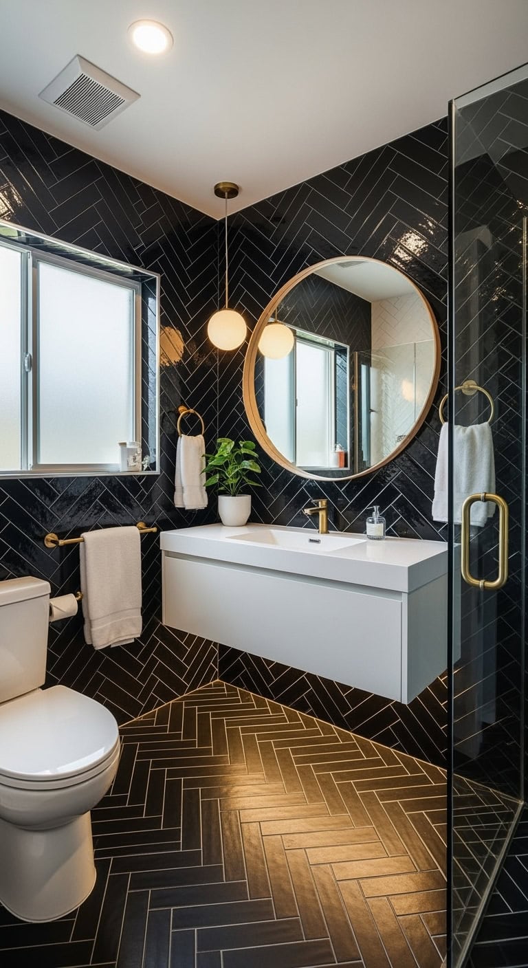 chic classic bold herringbone pattern