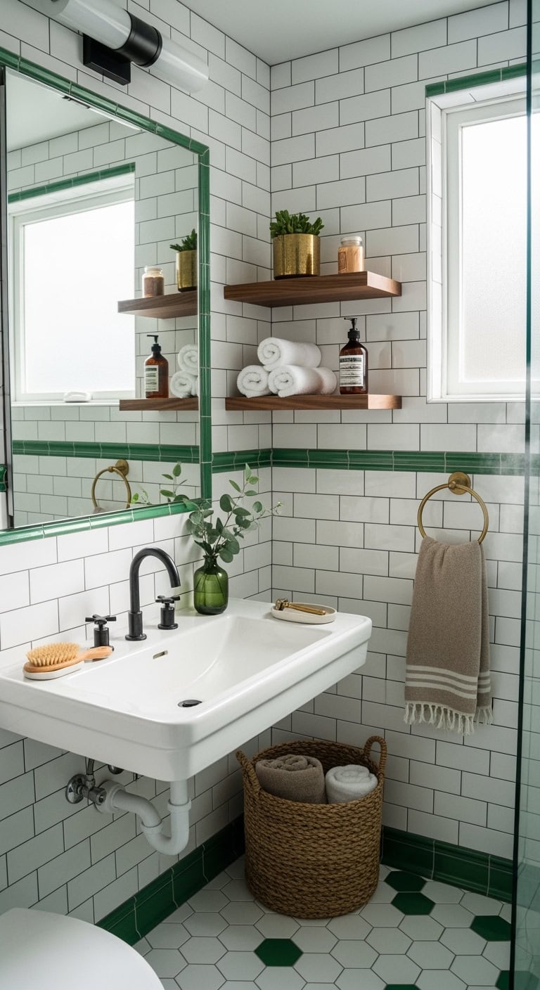 glamorous customized jewel toned bathroom decor