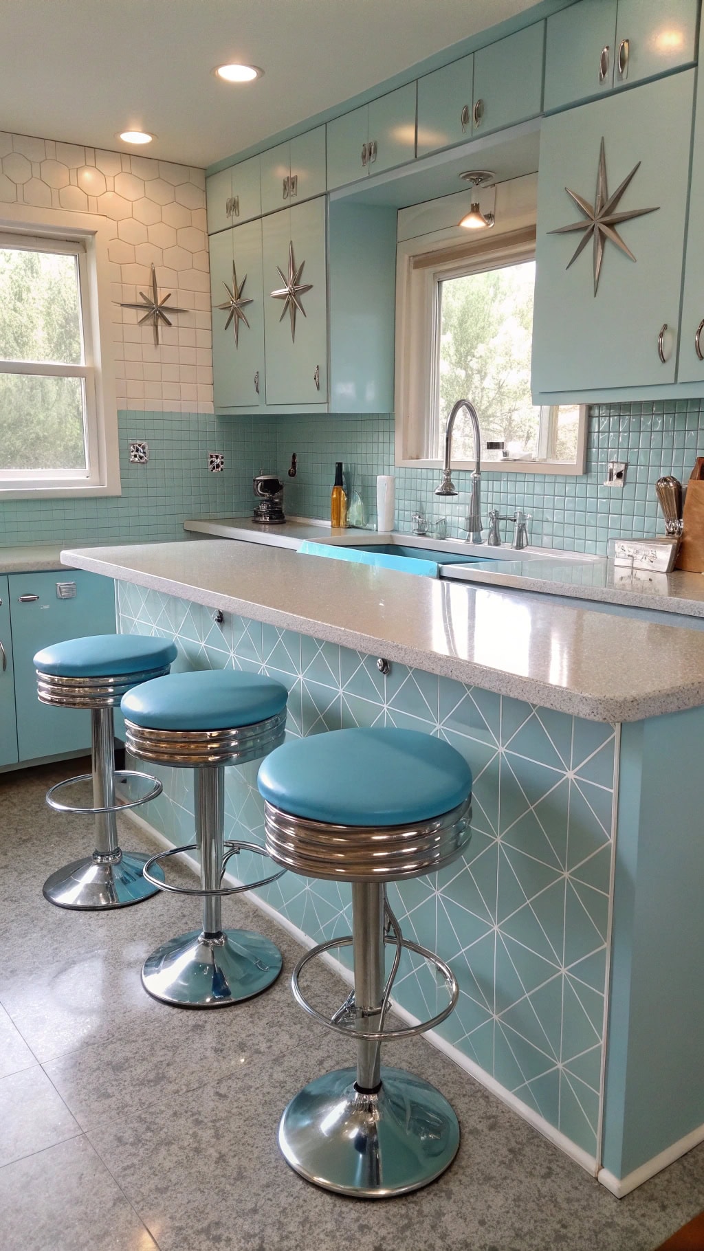 retro chrome kitchen accents