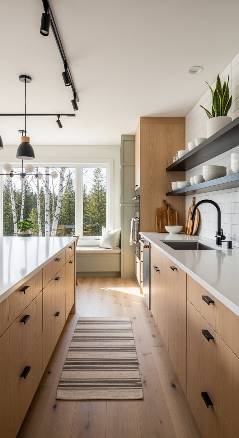 scandinavian white oak kitchen
