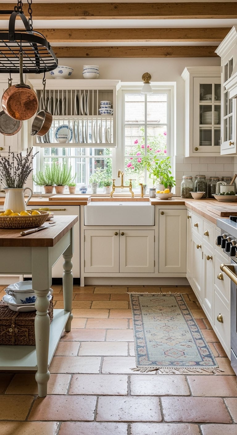 french country terracotta charming kitchen