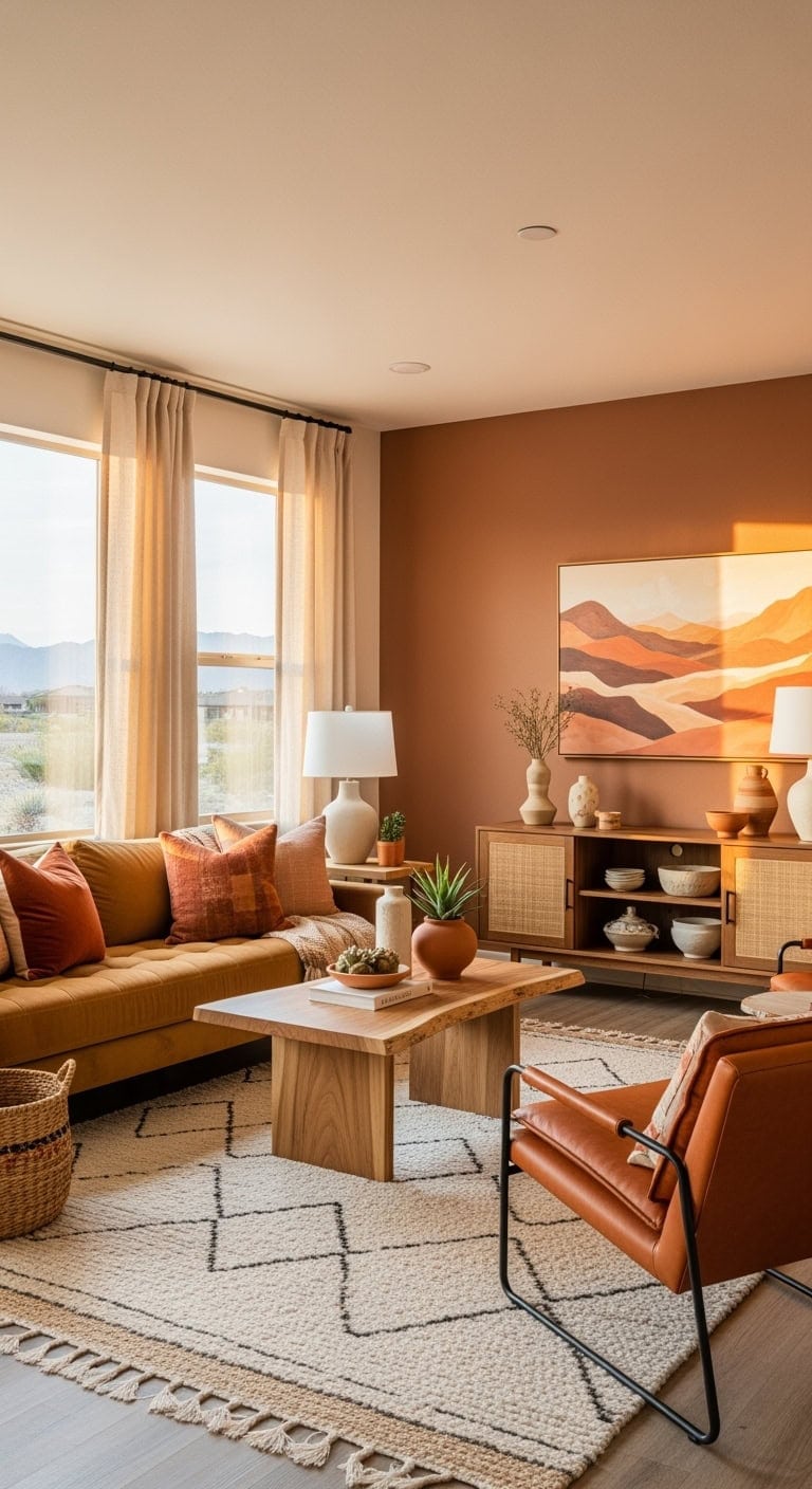 sandy beige terracotta desert modern